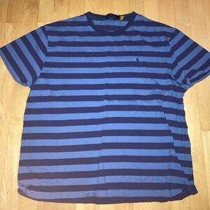 Polo by Ralph Lauren striped Men’s tee Size Large Blue on Blue